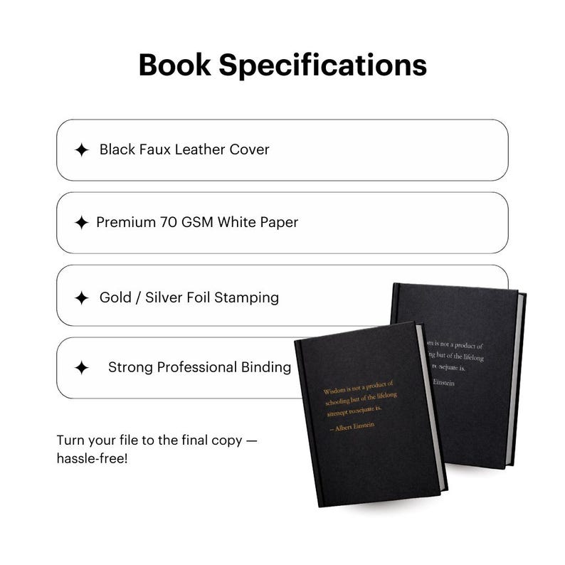 Custom Faux Leather Thesis Dissertation Printing image 2