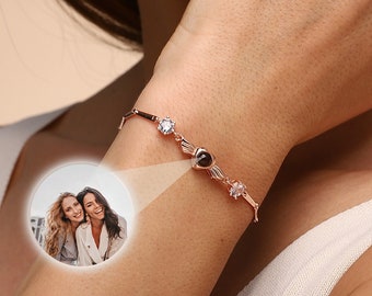 Personalized Photo Projection Bracelet for Women, Projection Photo Bracelet, ,Memorial Picture Gift, Birthday Gift for Her, Mothers Day Gift