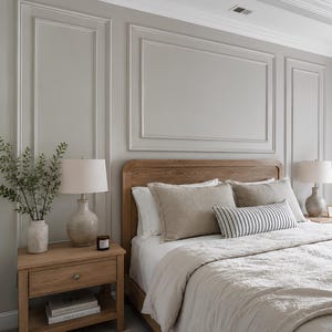 DIY Wall Molding Kit for Bedroom: Picture Frame Wainscoting Polystyrene Panels