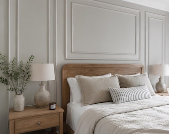 DIY Wall Molding Kit for Bedroom: Picture Frame Wainscoting Polystyrene Panels