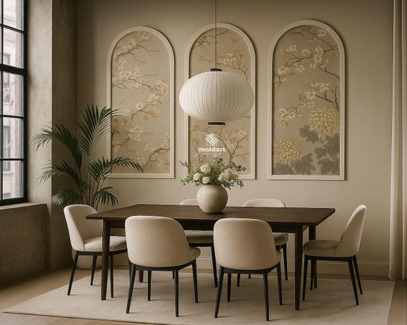 MDF Wall Molding Kit, Arched Wall Panel, Pre-cut, Ready to Assemble