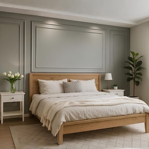 Kit de moulure murale bricolage pour chambre à coucher : cadre photo avec lambris de panneaux de polystyrène