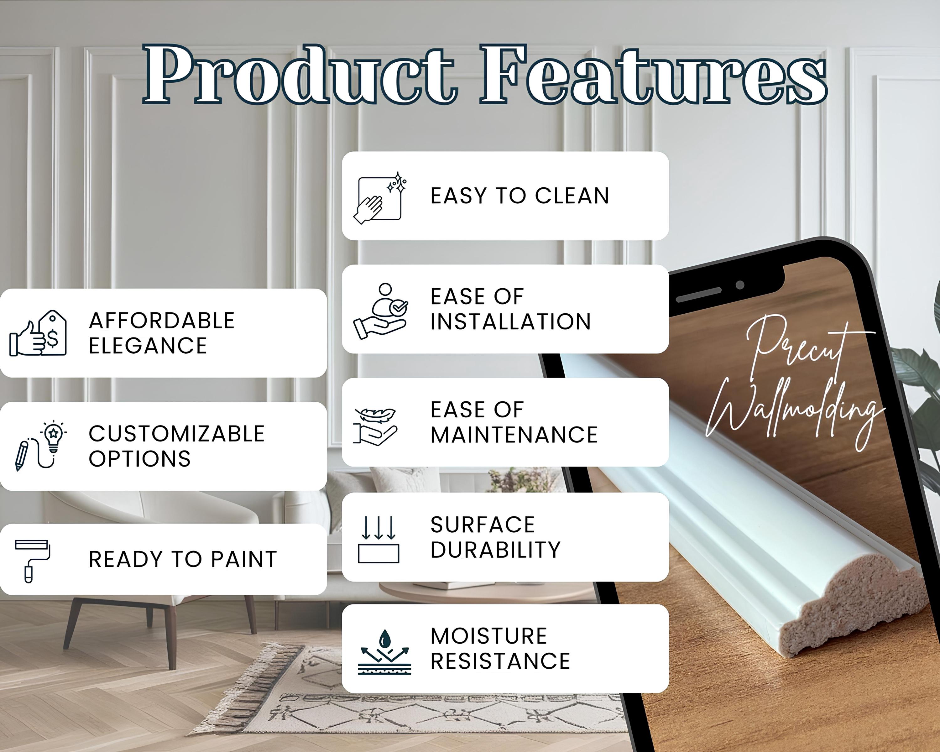 Pre-cut Half of Wall Paneling Kit, DIY Molding Accent Walls - Etsy