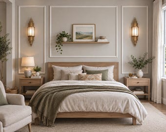 Peel and Stick Wall Molding Kit: Wall Trim Panels for Bedroom