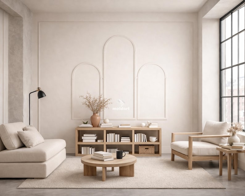 MDF Wall Molding Kit, Arched Wall Panel, Pre-cut, Ready to Assemble image 8