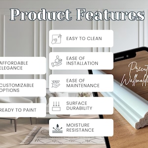 wall molding kit features overview including precut trim ready to paint durable material DIY accent wall kits