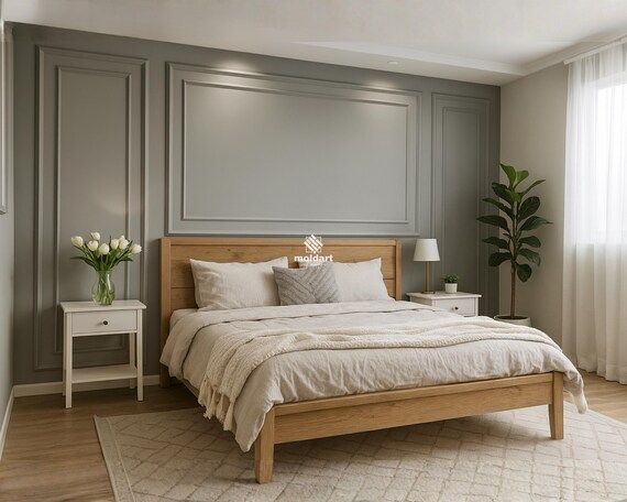 DIY Wall Molding Kit for Bedroom: Picture Frame Wainscoting Polystyrene Panels