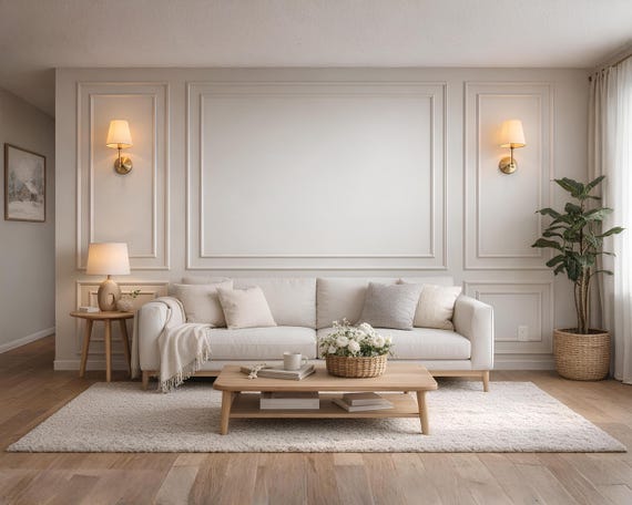 Precut Wall Molding Kit, Nested Frame Wall Trim, Ready to Assemble Paneling