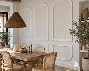 Gebogen wandlijstset, schilderklaar MDF wandafwerking