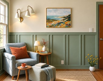 Board and Batten Wall Molding Kit, Pre-Cut Wainscoting Trim, Shaker Paneling