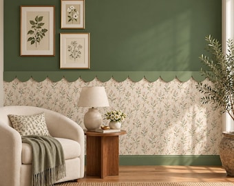 MDF Wall Molding, Scallop-Wave Panel, Decorative Accent Wall Trim