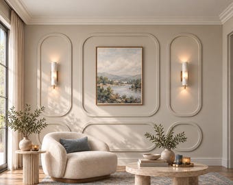 Arched Wall Molding Kit, Oval Picture Frame MDF Trim