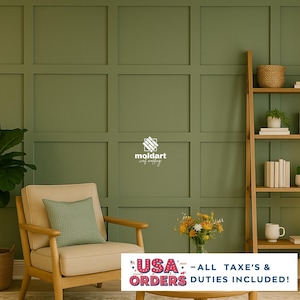 Precut Board and Batten Wall Molding Kit: Polystyrene Shaker Panel