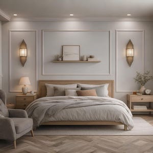 Kit de moulures murales autocollantes : garnitures murales pour chambre à coucher