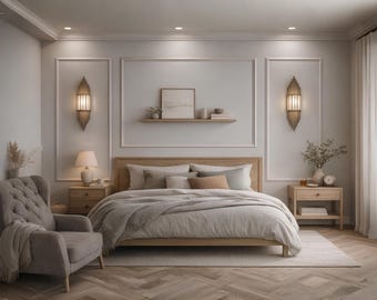Peel and Stick Wall Molding Kit: Wall Trim Panels for Bedroom
