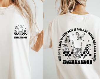 Motherhood Rock Skeleton Shirt, Motherhood Some day I rock it Shirt, Trendy Mom Shirt Womens Shirt, Rocking Motherhood Shirt, Comfort Colors