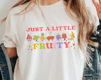 Bara en liten fruktig t-shirt, rolig Pride-t-shirt, HBTQ-t-shirt, gay-t-shirt, lesbisk t-shirt, rolig lesbisk, retro Pride Meme-t-shirt