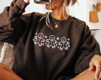 Bluza z piernikiem Bluza z piernikiem Bluza z piernikiem Bluza świąteczna Bluza do pieczenia ciasteczek Bluza z piernikowymi ciasteczkami Bluza z okrągłym dekoltem