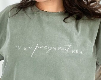 In My Pregnant Era Shirt, Pregnancy Reveal Shirt, Pregnancy Announcement Shirt, Mothers Day Shirt, New Mom Mothers Day Gift, Cool Moms Shirt
