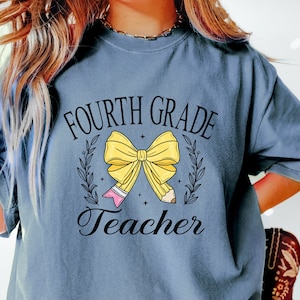 Comfort Colors® Fourth Grade Teacher Shirt, 4th Grade Teacher Shirt, 4th Grade T-Shirt, Fourth Grade TShirt, Elementary School, Teaching Tee