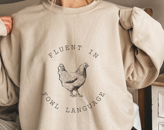 Felpa divertente con pollo Felpa con amante del pollo Felpa sarcastica Regalo divertente contadino per ChickenMom Chicken Lady Felpa Homesteading