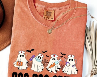 Halloween Nurse Shirt, Boo Boo Crew, Nurse Gift For Women, Spooky Season Shirt, Comfort Colors®