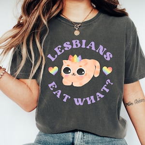 Lesbians Eat What Shirt, Funny Lesbian Shirt, Bi Pride Shirt, Lesbian Pride Shirt, Funny LGBTQ Sweatshirt, Lesbian Gifts For Girlfriend