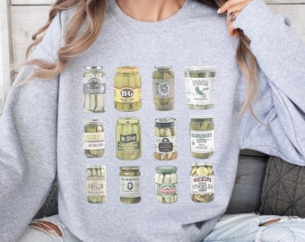 Vintage ingeblikte augurk sweatshirt, inblikken seizoen sweatshirt, augurk minnaar trui, augurk pot crewneck, trendy sweatshirt, augurk sweatshirt