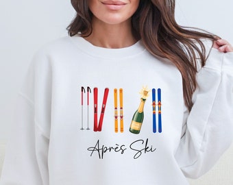 Après-ski sweatshirt, wintersporttrui, ski-weekendtrip, meisjesweekendsweater, Aspen-trui, hier voor après-skivakantie