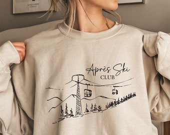 Après-ski sweatshirt, wintersporttrui, ski-weekendtrip, meisjesweekendsweater, Aspen-trui, hier voor après-skivakantie