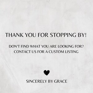 May include: Thank you for stopping by! Don't find what you are looking for? Contact us for a custom listing. Sincerely by Grace.
