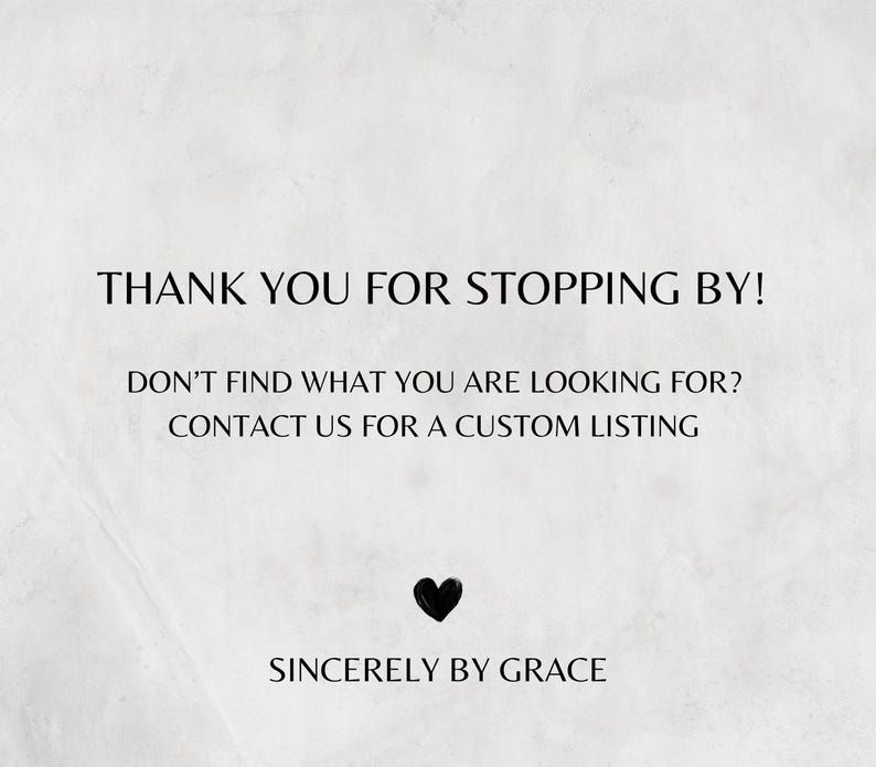 May include: Thank you for stopping by! Don't find what you are looking for? Contact us for a custom listing. Sincerely by Grace.