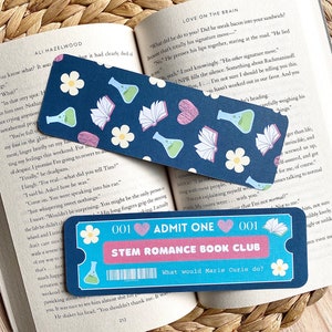 Marque-page STEM Romance ; Cadeau lecteur ; Amoureux des livres ; Cadeaux pour elle ; Marque-page mignon ; Marque-page pour les billets ; Ali Hazelwood ; Jolie