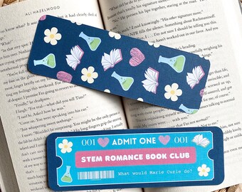 Marque-page STEM Romance ; Cadeau lecteur ; Amoureux des livres ; Cadeaux pour elle ; Marque-page mignon ; Marque-page pour les billets ; Ali Hazelwood ; Jolie