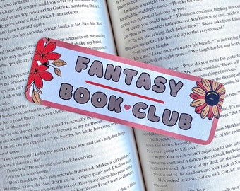 Marque-page Fantasy Book Club ; Cadeau lecteur ; Cadeau livresques ; Amoureux des livres ; Anniversaire ; Cadeaux pour elle ; Marque-page mignon ; Accessoires de livres