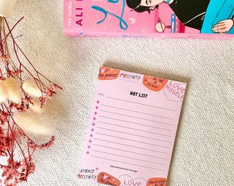 Bloc-notes préféré : papier à lettres rose positif, 50 pages détachables