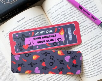 Marque-page Romance sombre ; Marque-page pour les billets ; Marque-page mignon ; Joli marque-page ; Amoureux des livres ; Cadeau lecteur ; Cadeaux pour elle ; Halloween