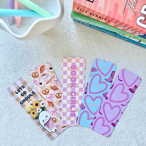 Book Girlie Bookmark; Cute Bookmark; Pretty Bookmark; Gingham; Pink; Book Lover; Reader Gift; Gifts for her; Birthday Present bild 4
