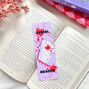 Serial Reader Bookmark; Killer Bookmark; Mustery Thriller Bookmark; Horror Bookmark; Cute Bookmark; Gifts for Her