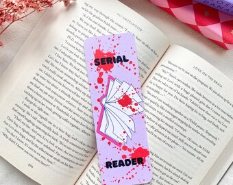 Serial Reader Bookmark; Killer Bookmark; Mustery Thriller Bookmark; Horror Bookmark; Cute Bookmark; Gifts for Her