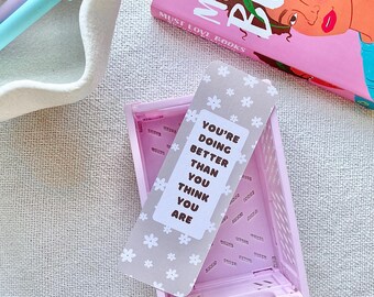 Inspirational Bookmark; Pretty Bookmark; Reader Gift; Book Lover; Gifts for Her; Cute Bookmark; Spring; Flowers; Birthday