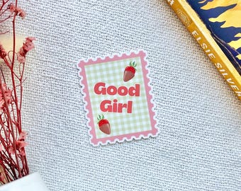 Autocollant bonne fille ; Autocollant en vinyle ; Sticker Kindle ; Amoureux des livres ; Cadeau lecteur
