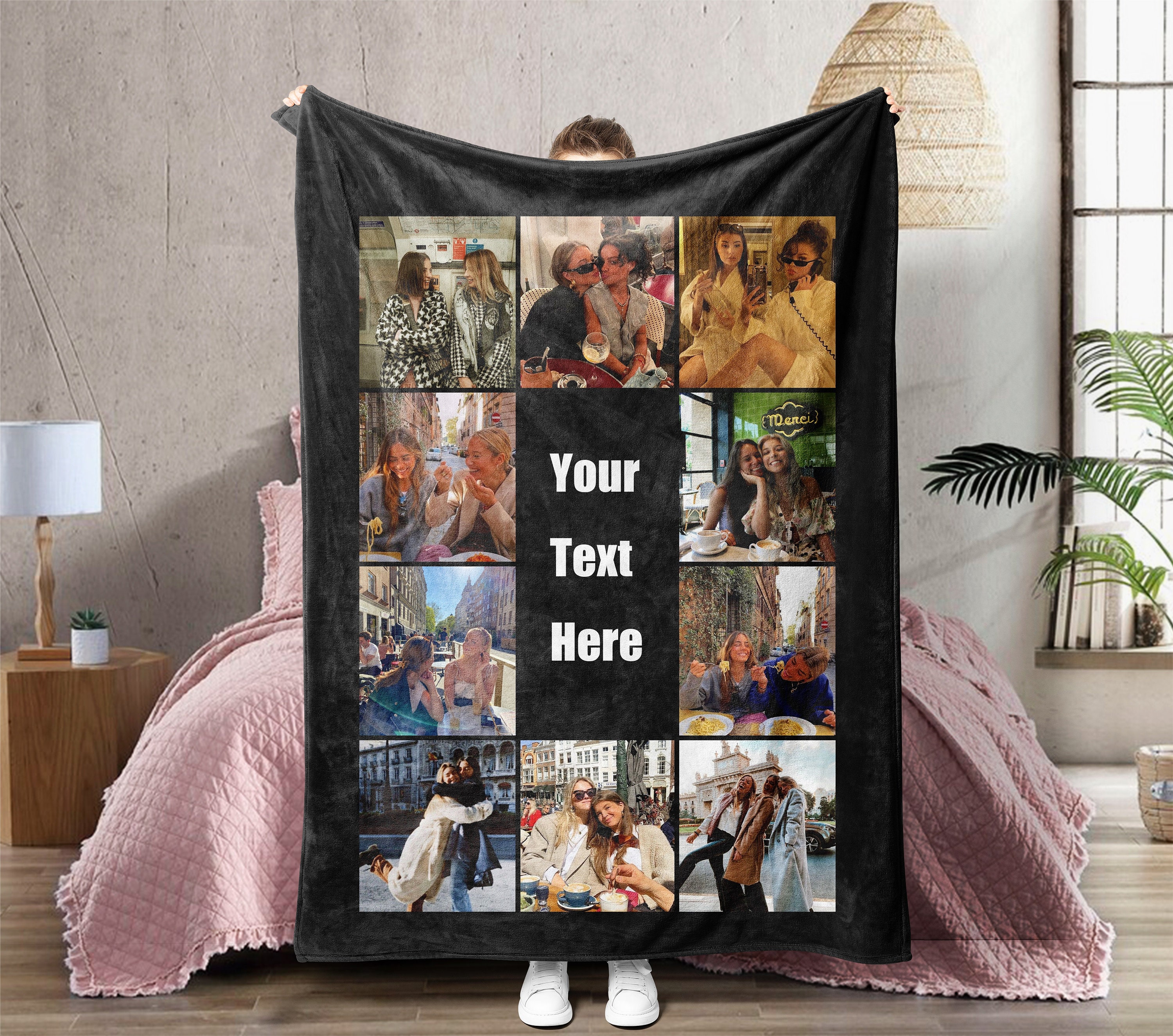 Customizable Photo Blanket Collage Personalized Gift for Etsy