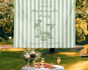 Bannière d'enterrement de vie de jeune fille personnalisée, emplacement et nom personnalisés, tapisserie EVJF, tenture pour shower de mariage, toile de fond photo, bannière de fiançailles