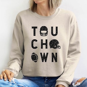 Touchdown Sweatshirt, Game Day Sweatshirt, Super Bowl Sweatshirt, Women&#39;s Football Sweater, Sunday Sweatshirt, Football Sweatshirt for Women