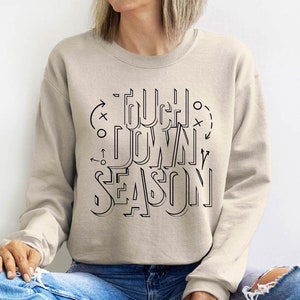 Touchdown Sweatshirt, Game Day Sweatshirt, Super Bowl Sweatshirt, Women&#39;s Football Sweater, Sunday Sweatshirt, Football Sweatshirt for Women