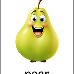 Fruits & Vegetables - Printable Dual Flashcards For Kids