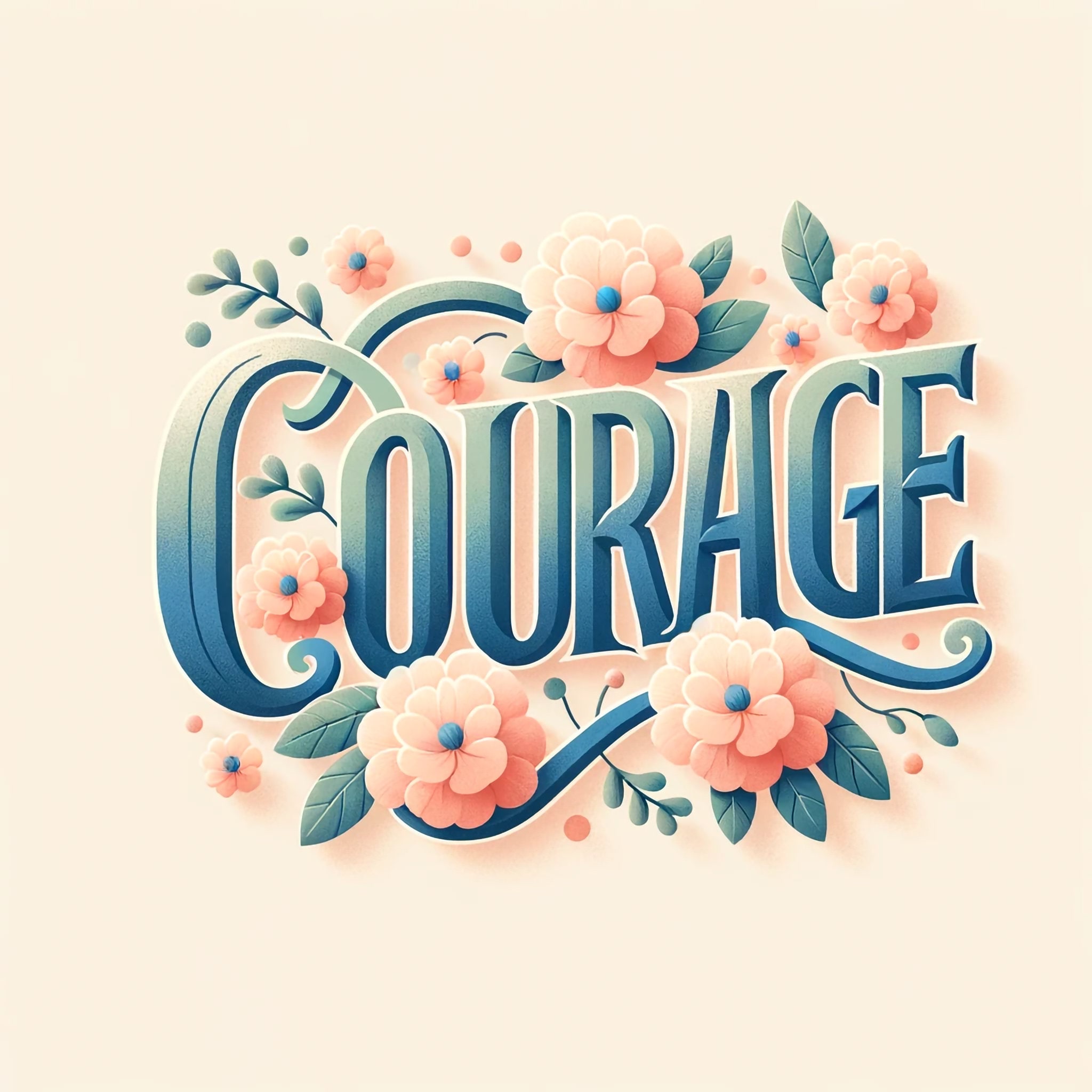Motivational Word 'COURAGE' - Art for Home/business, Instant Download ...