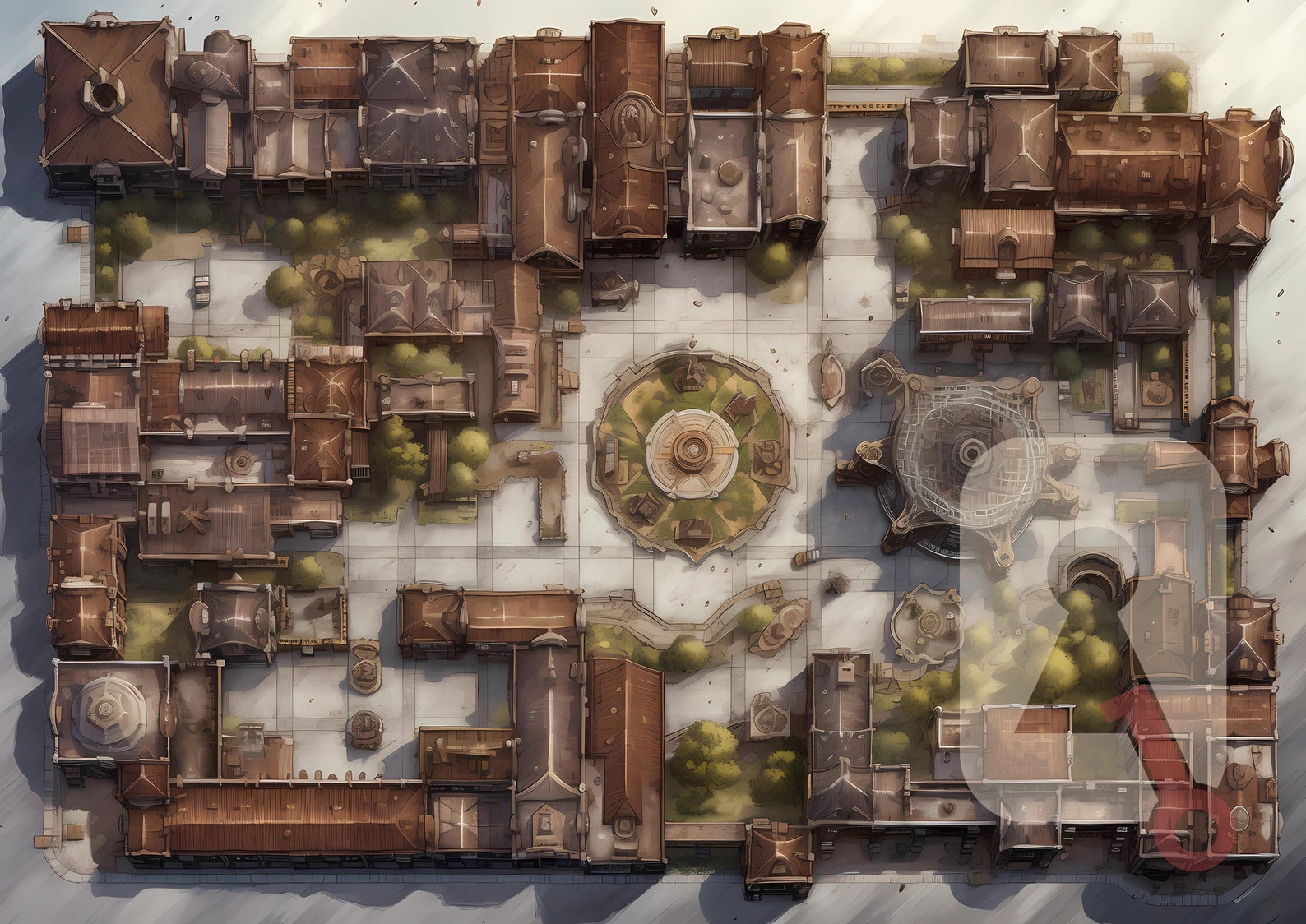 50 Small City Maps Set 1, Dnd City Illustrations, Dungeons and Dragons ...