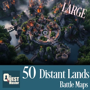 50 mapas de grandes terras distantes, conjunto 1, ilustrações de terras distantes DnD, terras distantes de Dungeons and Dragons, recursos de mestre de masmorras